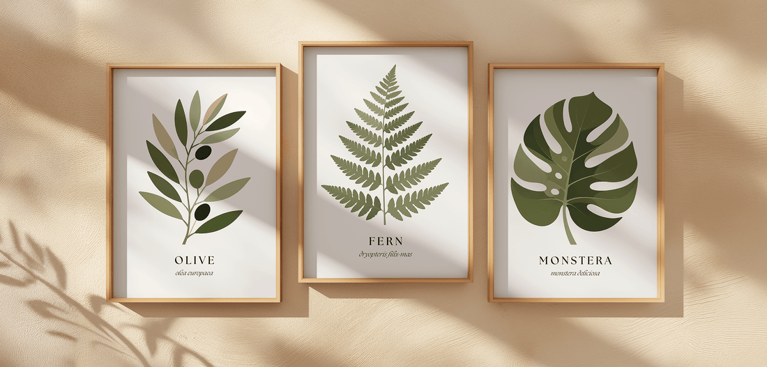Botanical Studies: Gallery Wall Set for Modern Homes