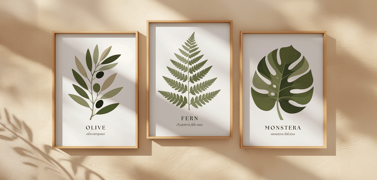 Botanical Studies: Gallery Wall Set for Modern Homes