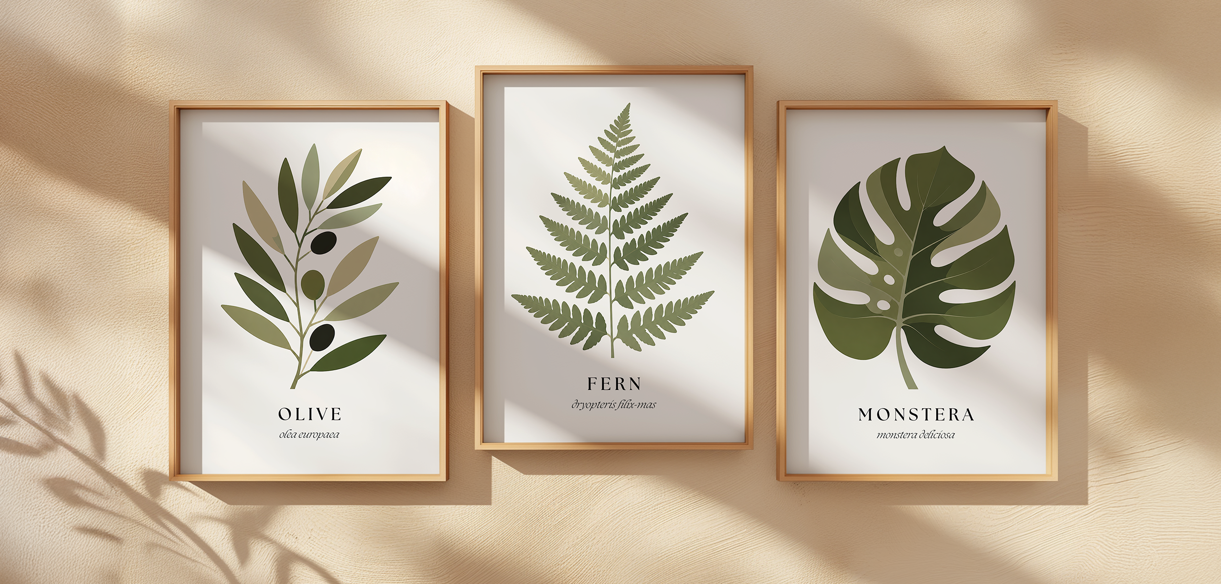 Botanical Studies: Gallery Wall Set for Modern Homes