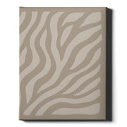 Soft Movement abstract print, rippling cream and taupe waves, on wrapped canvas