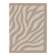 Soft Movement abstract print, rippling cream and taupe waves, unframed print