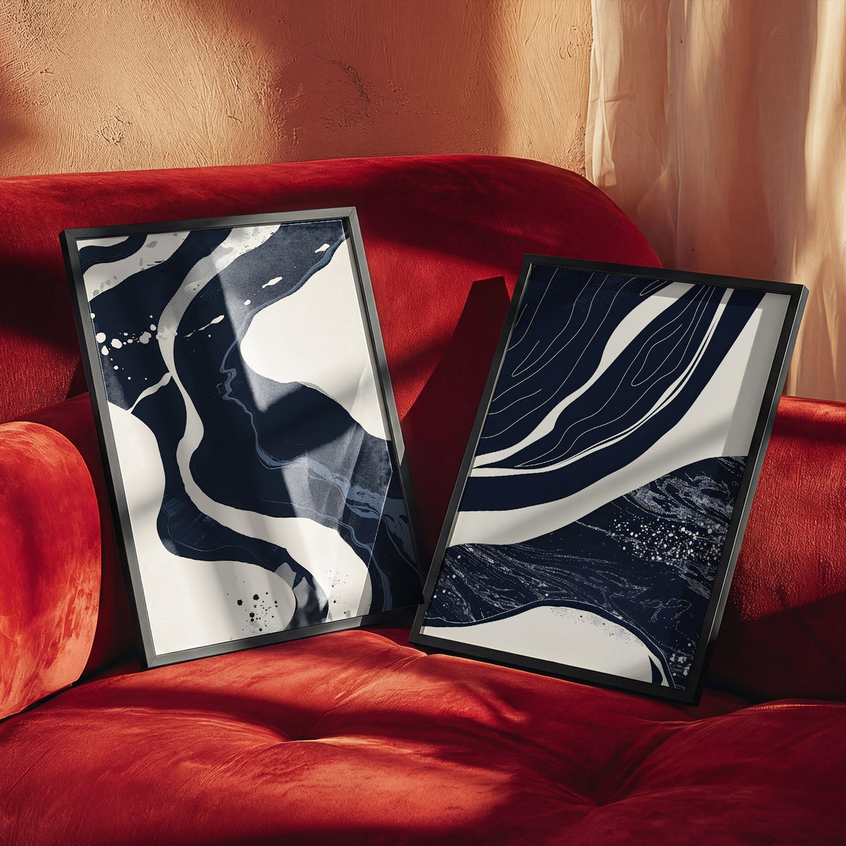 Abstract Nocturne 1 | Set of 2 Abstract Prints