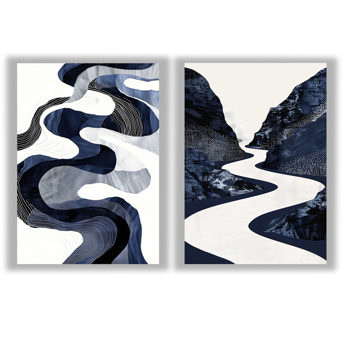 Abstract Nocturne 2 | Set of 2 Abstract Prints