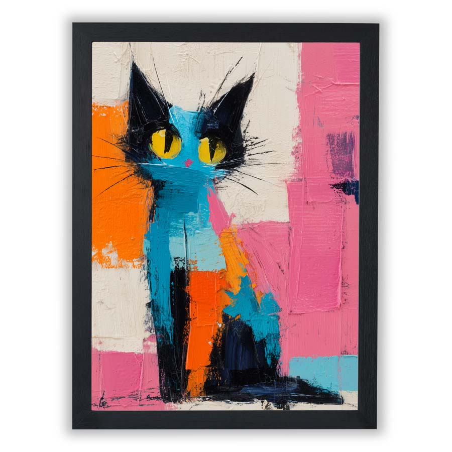 City Companions – Patchwork Cat - Small - Unframed