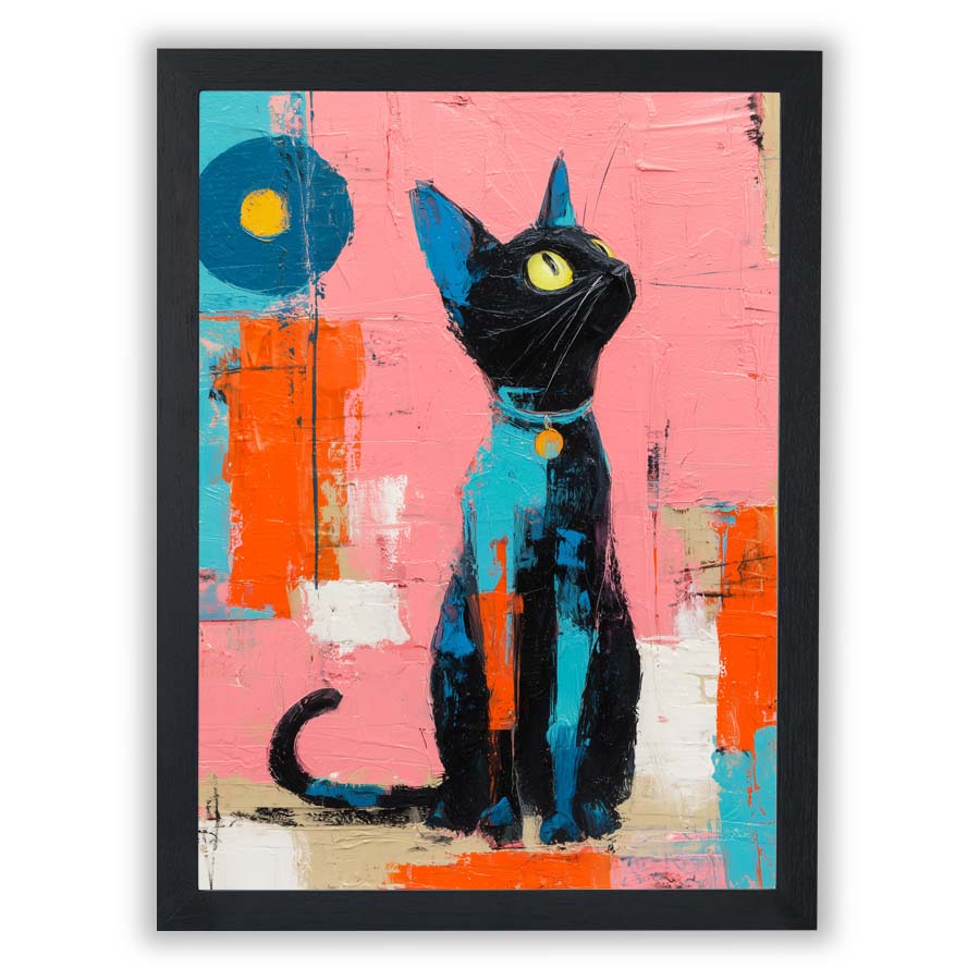 City Companions – Midnight Cat - Small - Unframed