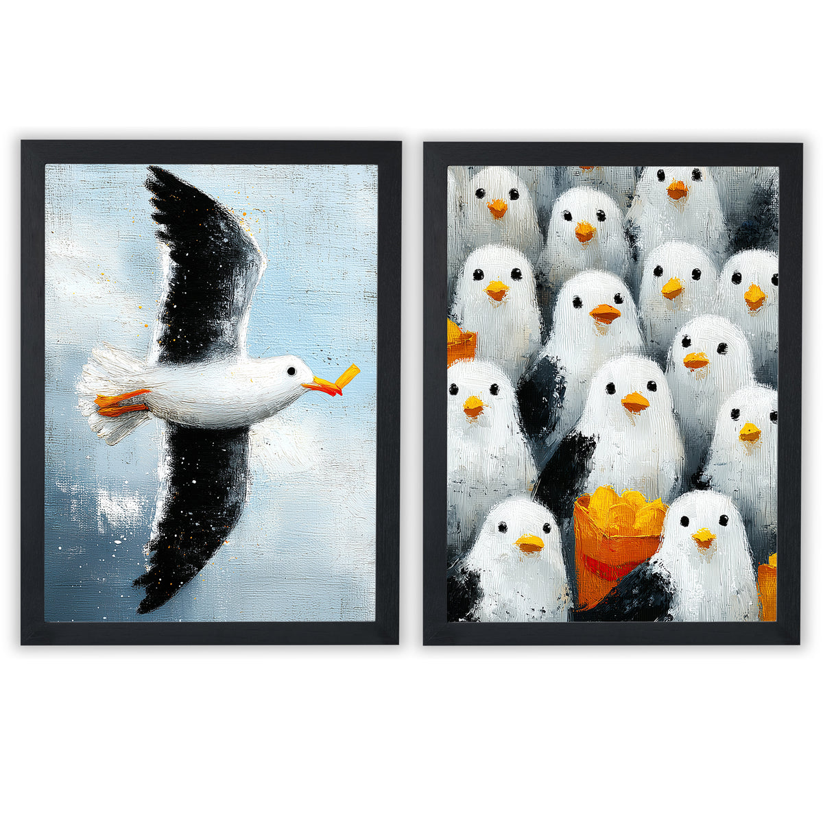Seaside Opportunists | Set of 2 Seagull Prints