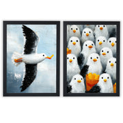 Seaside Opportunists | Set of 2 Seagull Prints
