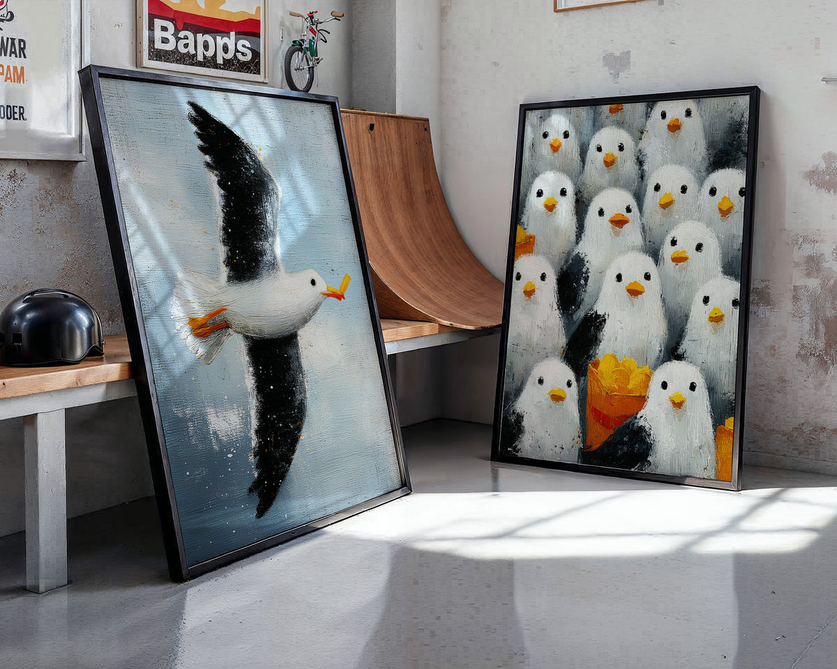 Seaside Opportunists | Set of 2 Seagull Prints