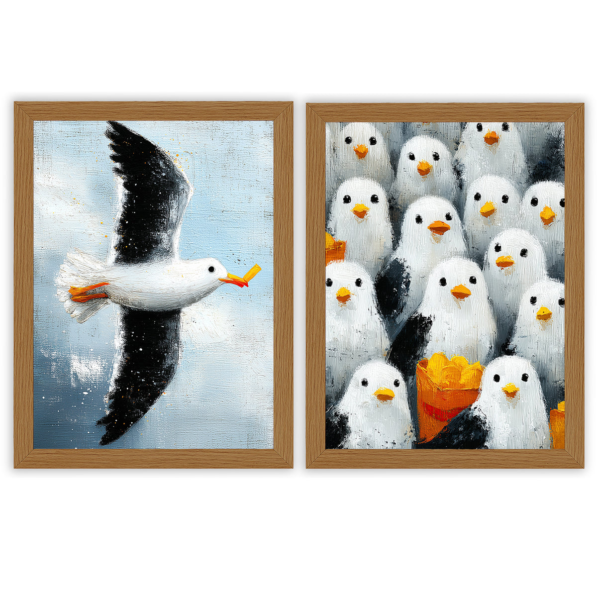 Seaside Opportunists | Set of 2 Seagull Prints