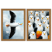 Seaside Opportunists | Set of 2 Seagull Prints