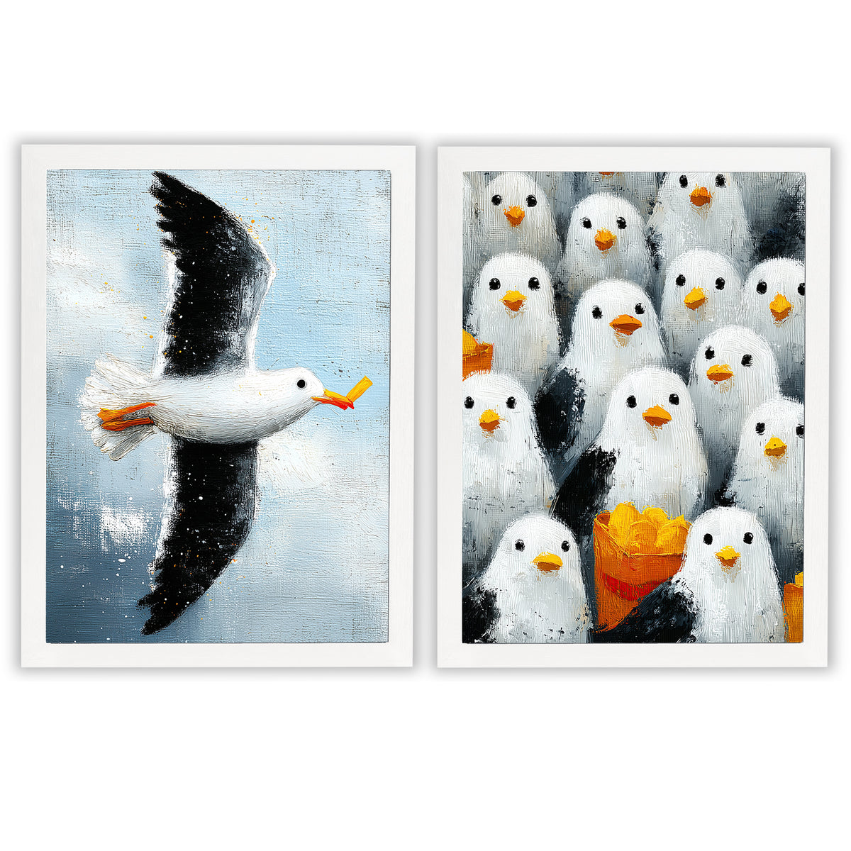 Seaside Opportunists | Set of 2 Seagull Prints