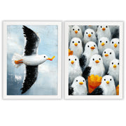 Seaside Opportunists | Set of 2 Seagull Prints
