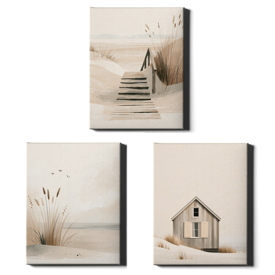 Coastal Calm | Set of 3 Neutral Coastal Wall Art Prints