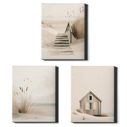 Coastal Calm | Set of 3 Neutral Coastal Wall Art Prints