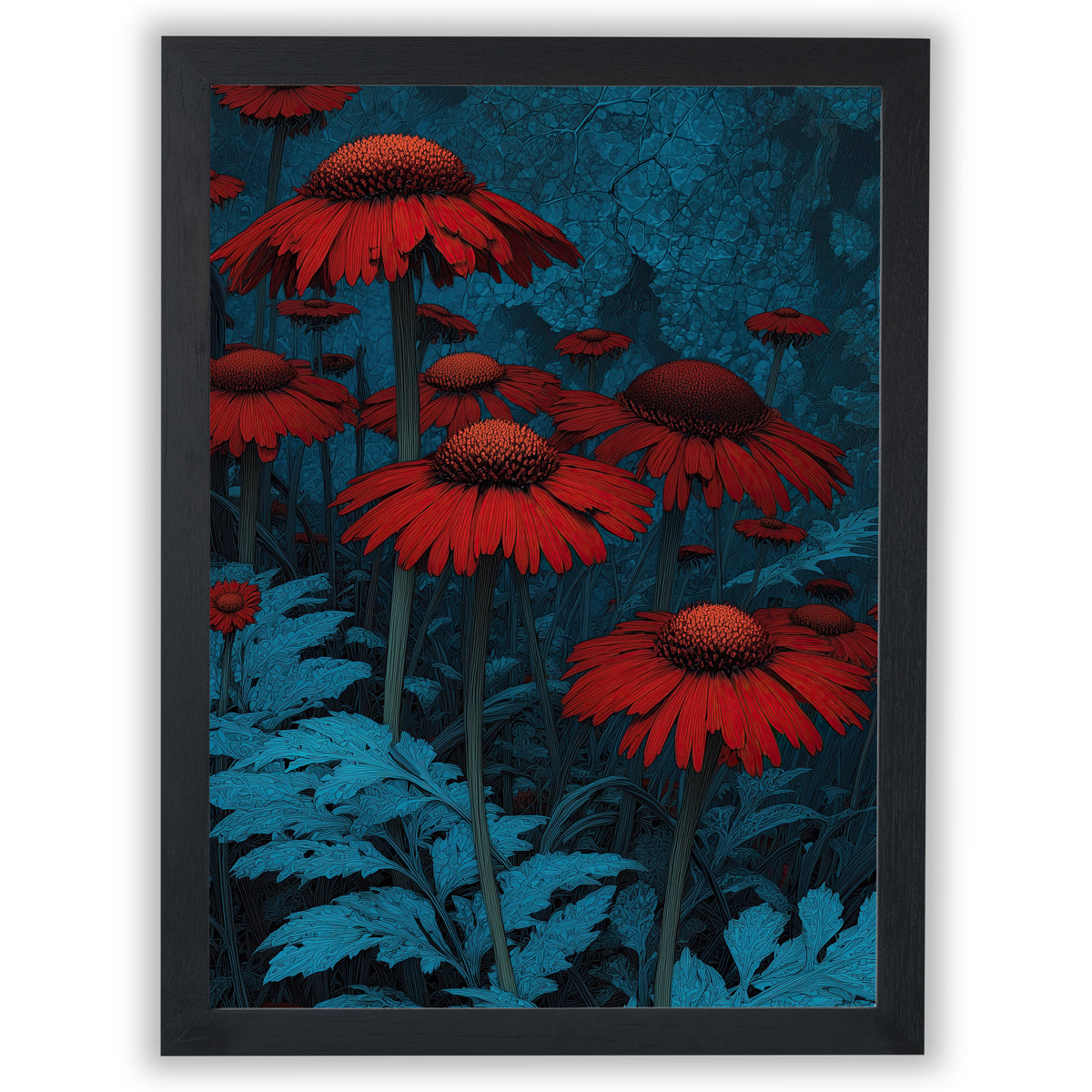 Midnight Botanica – Crimson Wildflowers
