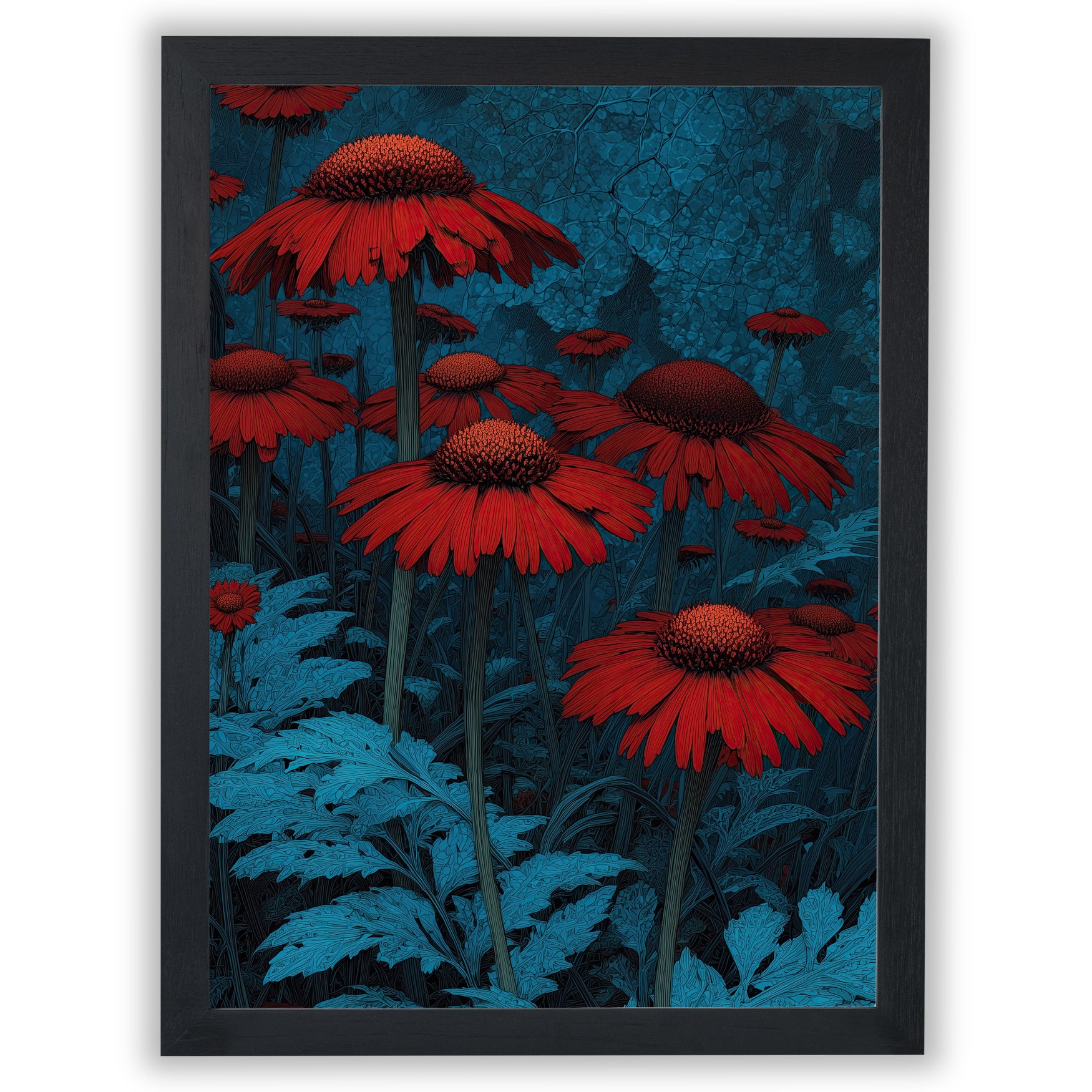 Midnight Botanica – Crimson Wildflowers