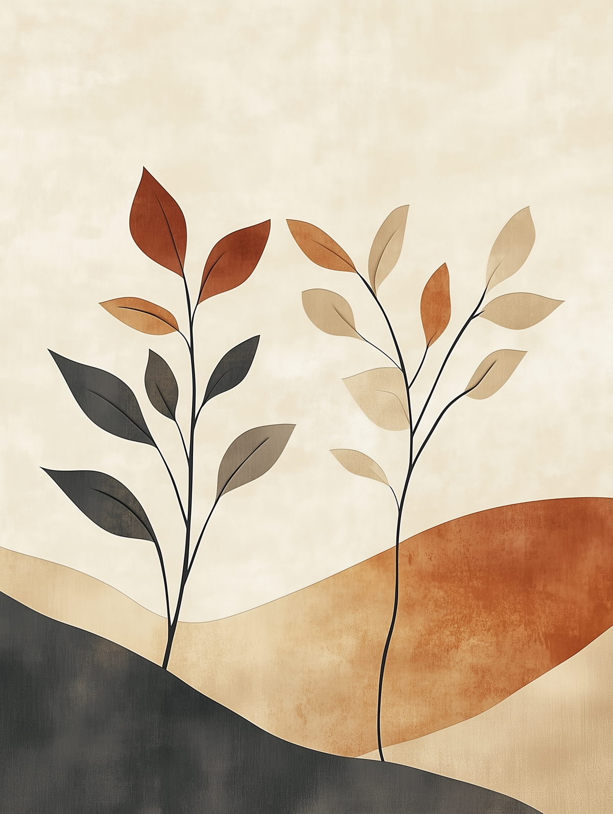 Terracotta Stems - Earth and Leaf