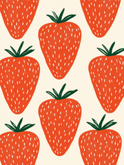 Strawberry Wall Art Print - Market Fruits - Strawberry Fields