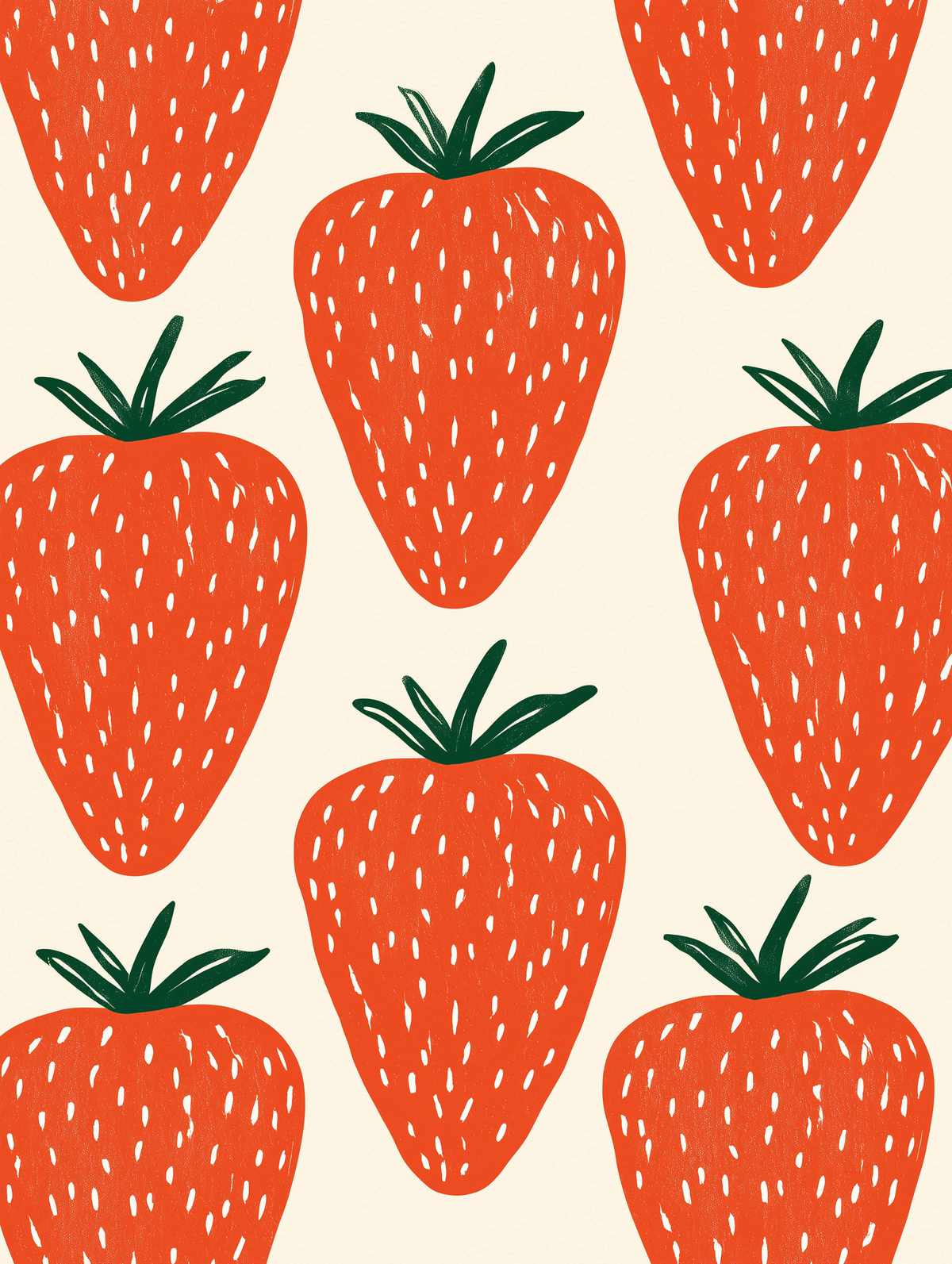 Strawberry Wall Art Print - Market Fruits - Strawberry Fields