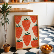 Strawberry Wall Art Print - Market Fruits - Strawberry Fields