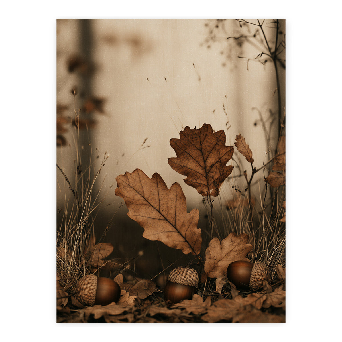 Autumn Whispers - Fallen Acorns