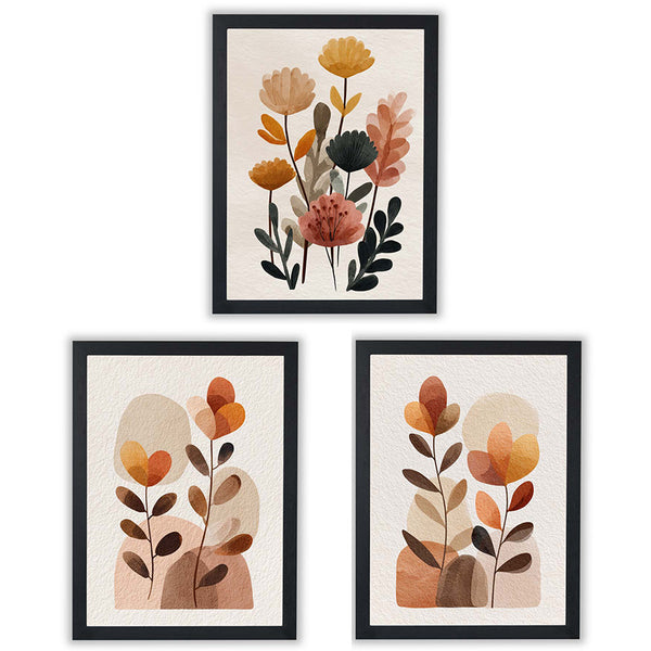 Autumn Botanicals | Set of 3 Botanical Wall Art Prints