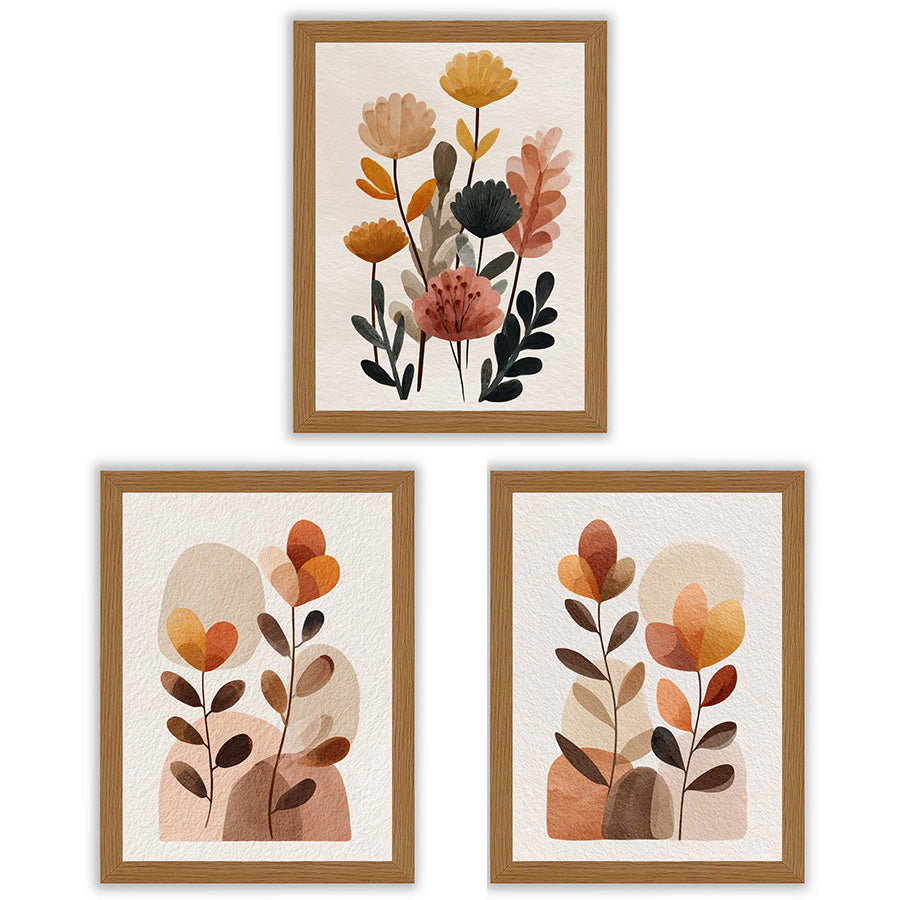Autumn Botanicals | Set of 3 Botanical Wall Art Prints