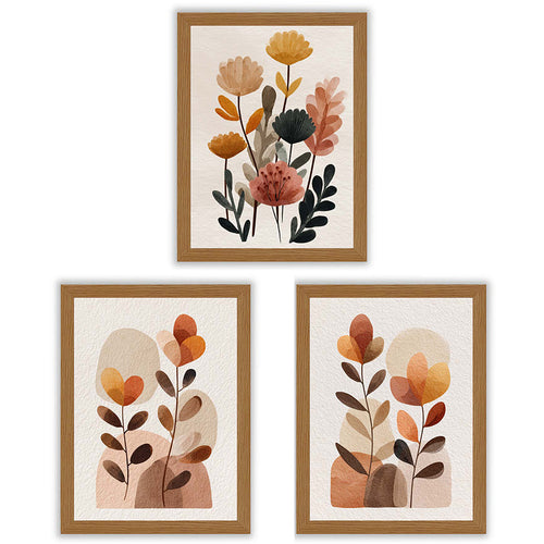 Autumn Botanicals | Set of 3 Botanical Wall Art Prints
