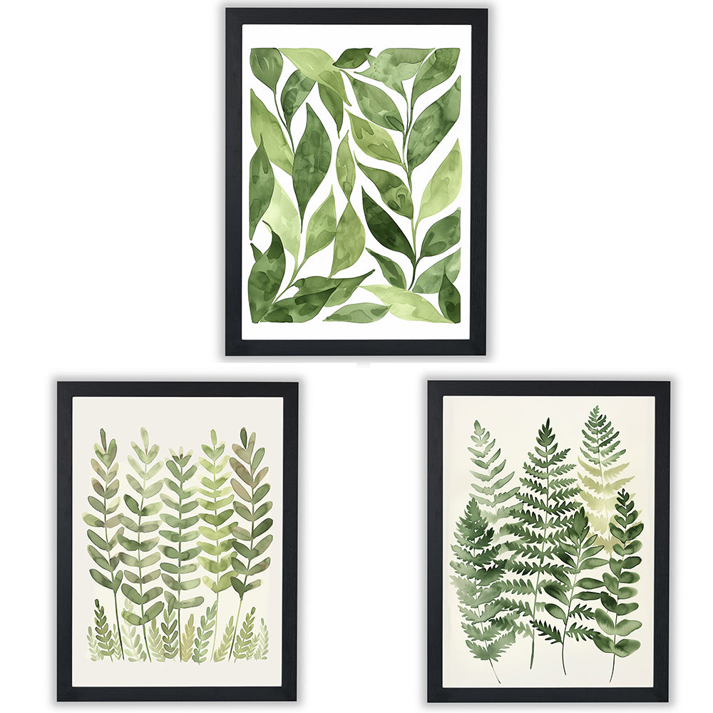 Botanical Ferns | Set of 3 Botanical Wall Art Prints