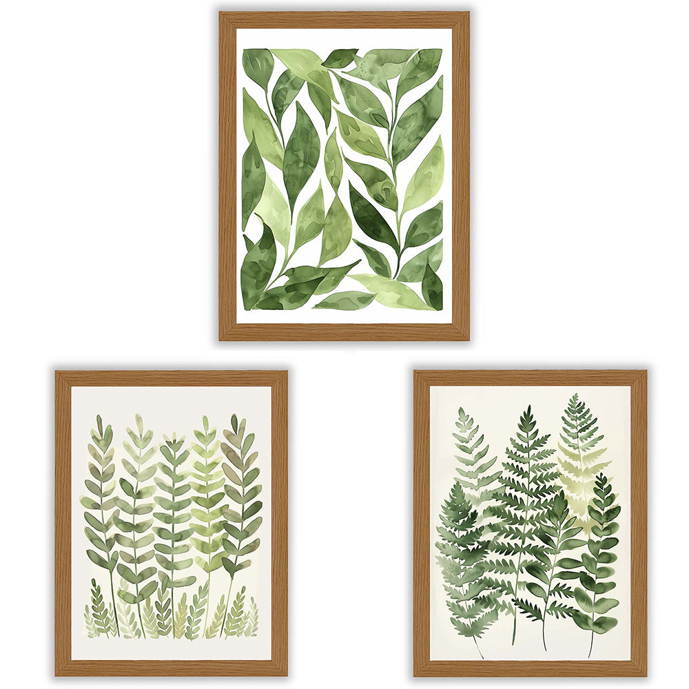 Botanical Ferns | Set of 3 Botanical Wall Art Prints