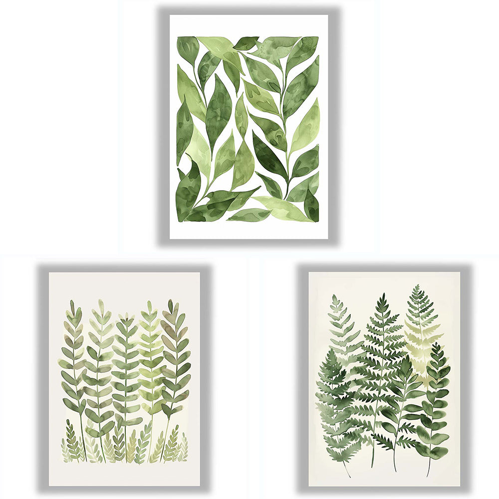 Botanical Ferns | Set of 3 Botanical Wall Art Prints