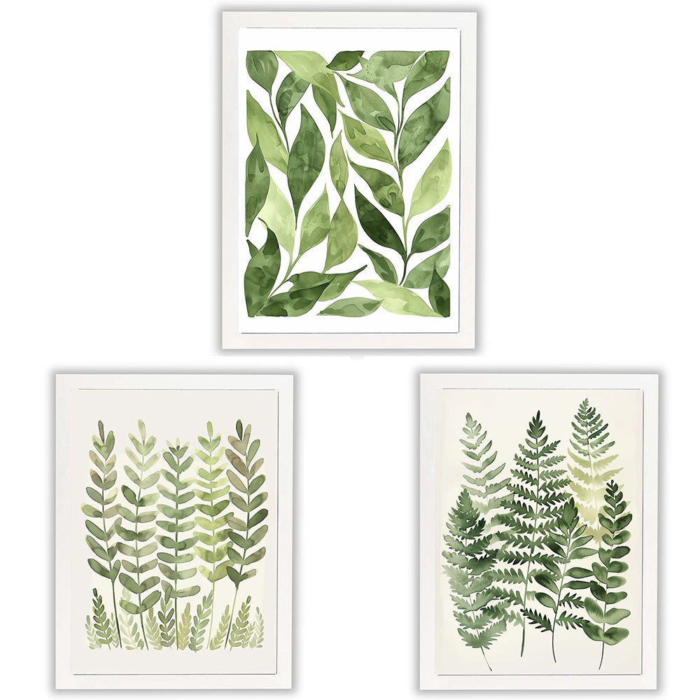 Botanical Ferns | Set of 3 Botanical Wall Art Prints