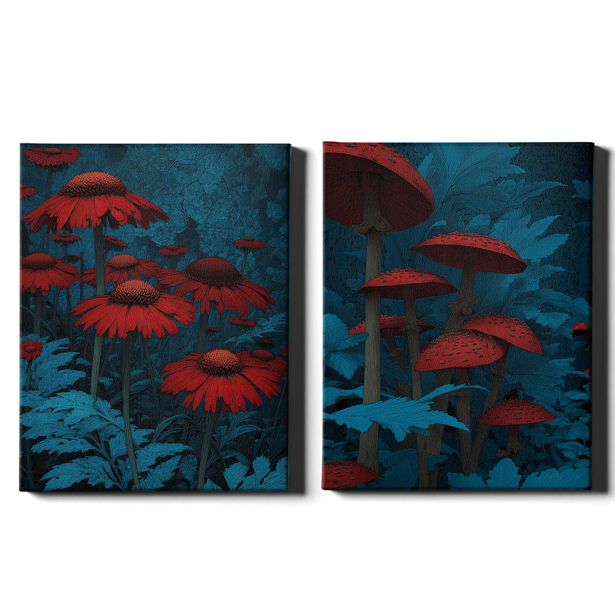 Midnight Botanica | Set of 2 Botanical Prints