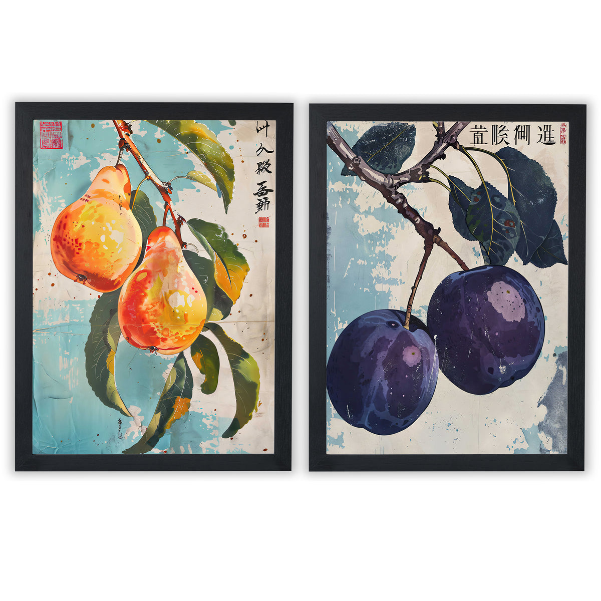 Painted Fruit | Set of 2 Fruit Prints