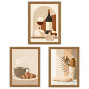 Café & Pantry | Set of 3 Kitchen Wall Art Prints