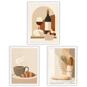 Café & Pantry | Set of 3 Kitchen Wall Art Prints