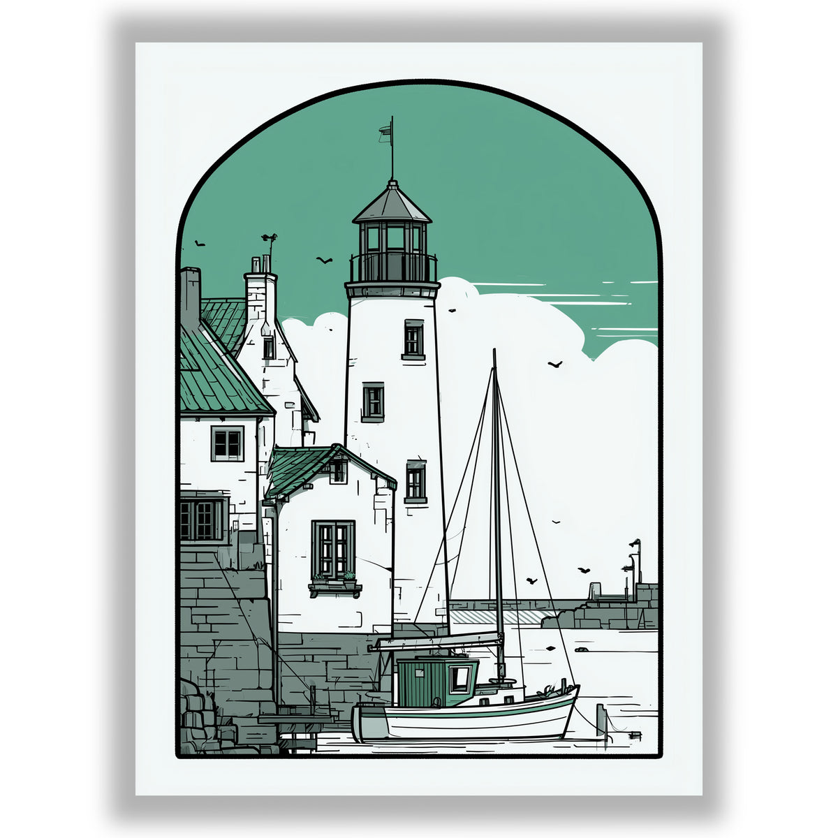 Coastal Town - Harbour Light