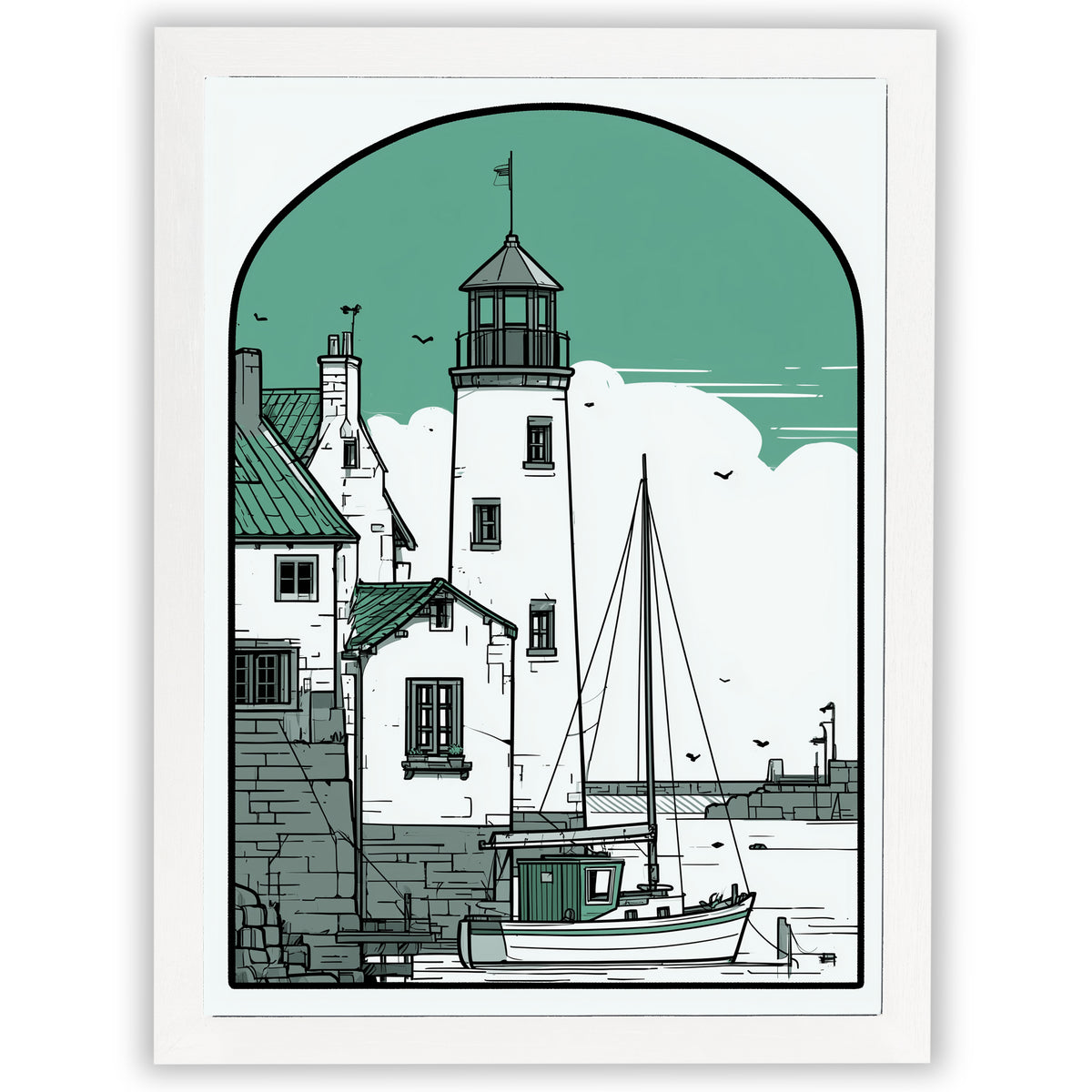 Coastal Town - Harbour Light
