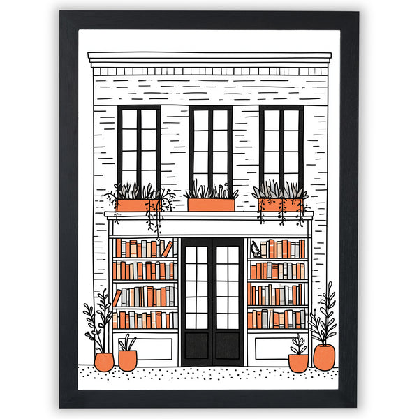 Ink & Orange – The Bookshop | Home Library Print