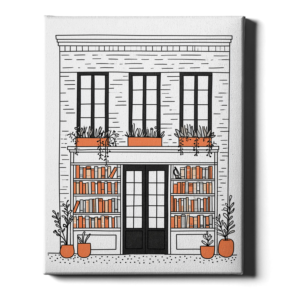 Ink & Orange – The Bookshop | Home Library Print