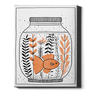 Ink & Orange – Fish in a Jar | Minimalist Fish Wall Art