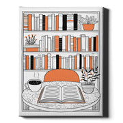 Ink & Orange – Reading Hour | Cosy Interior Wall Art