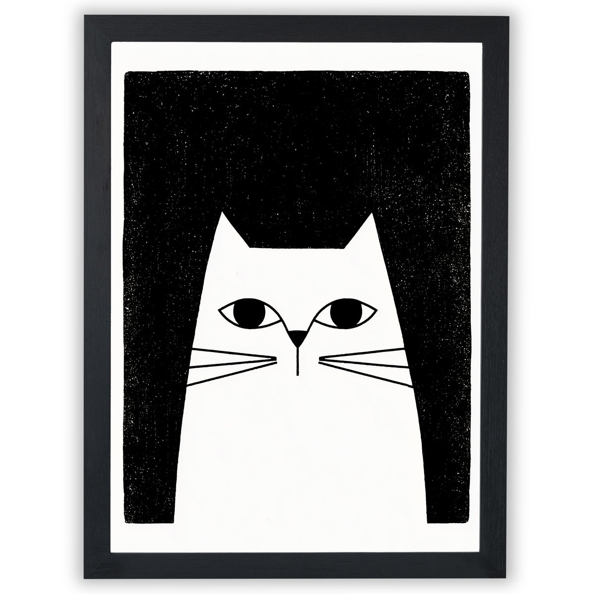 The Watchful Cat | Minimalist Cat Wall Art