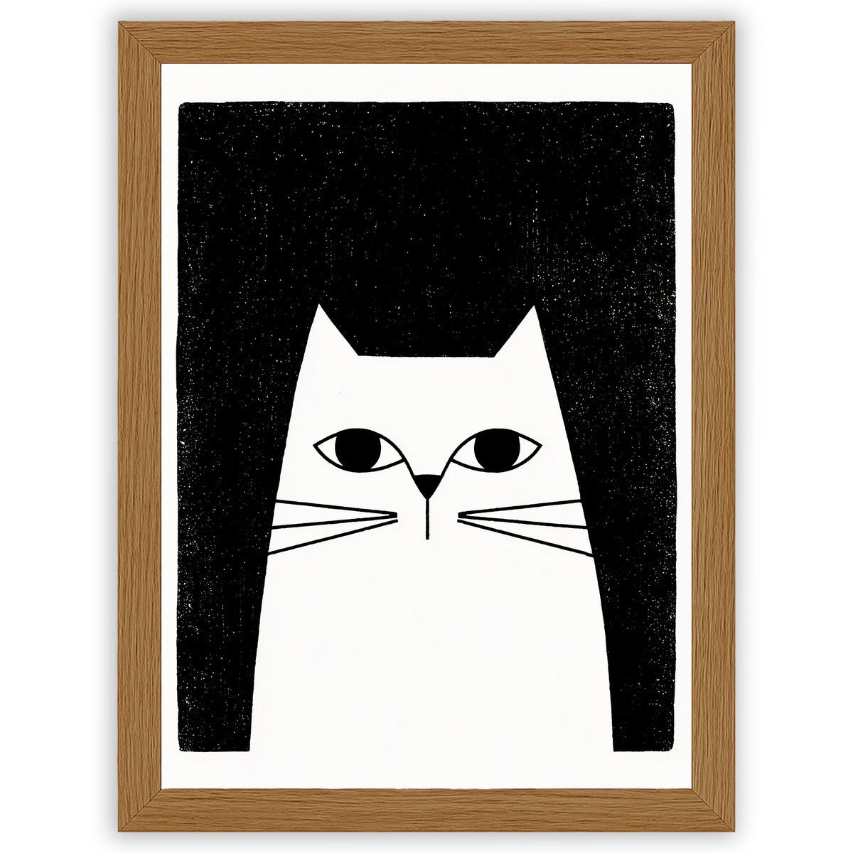 The Watchful Cat | Minimalist Cat Wall Art