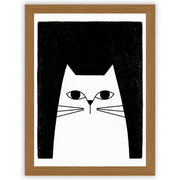 The Watchful Cat | Minimalist Cat Wall Art