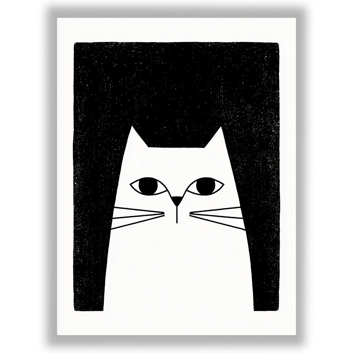 The Watchful Cat | Minimalist Cat Wall Art
