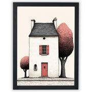 Quiet Corners – The Pink House | Cottage Wall Art