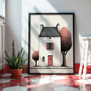 Quiet Corners – The Pink House | Cottage Wall Art