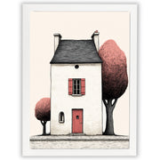 Quiet Corners – The Pink House | Cottage Wall Art