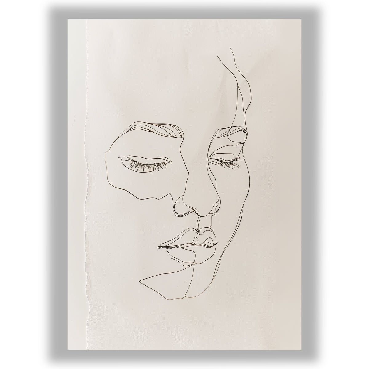 Minimal Muse – Quiet Reflection | Minimalist Line Art Print